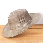 Chapéu Cowboy 3 Cravos em Couro – Semi-curva Cinza | L Jacó