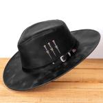 Chapéu Cowboy 3 Cravos em Couro – Semi-curva Cinza | L Jacó