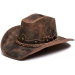 Chapéu Cowboy 3 Cravos em Couro – Semi-curva Cinza | L Jacó
