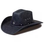 Chapéu Cowboy 3 Cravos em Couro – Semi-curva Cinza | L Jacó